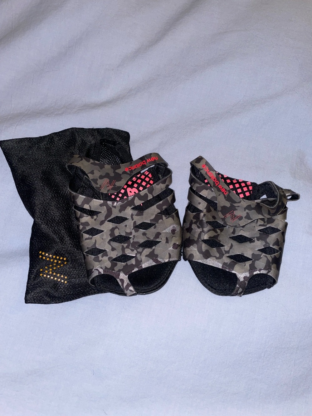 New Balance Women’s Black and Gray Camo Athletic Studio Skin Dance Shoes